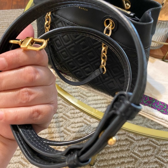 Tory Burch Fleming Triple Compartment Quilted Leather Tote - Picture 8 of 14